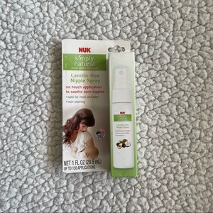 NUK simply natural lanolin free nipple spray NEW